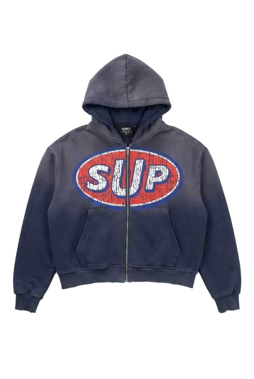Shadow Cracked Supply Zip-Up Hoodie