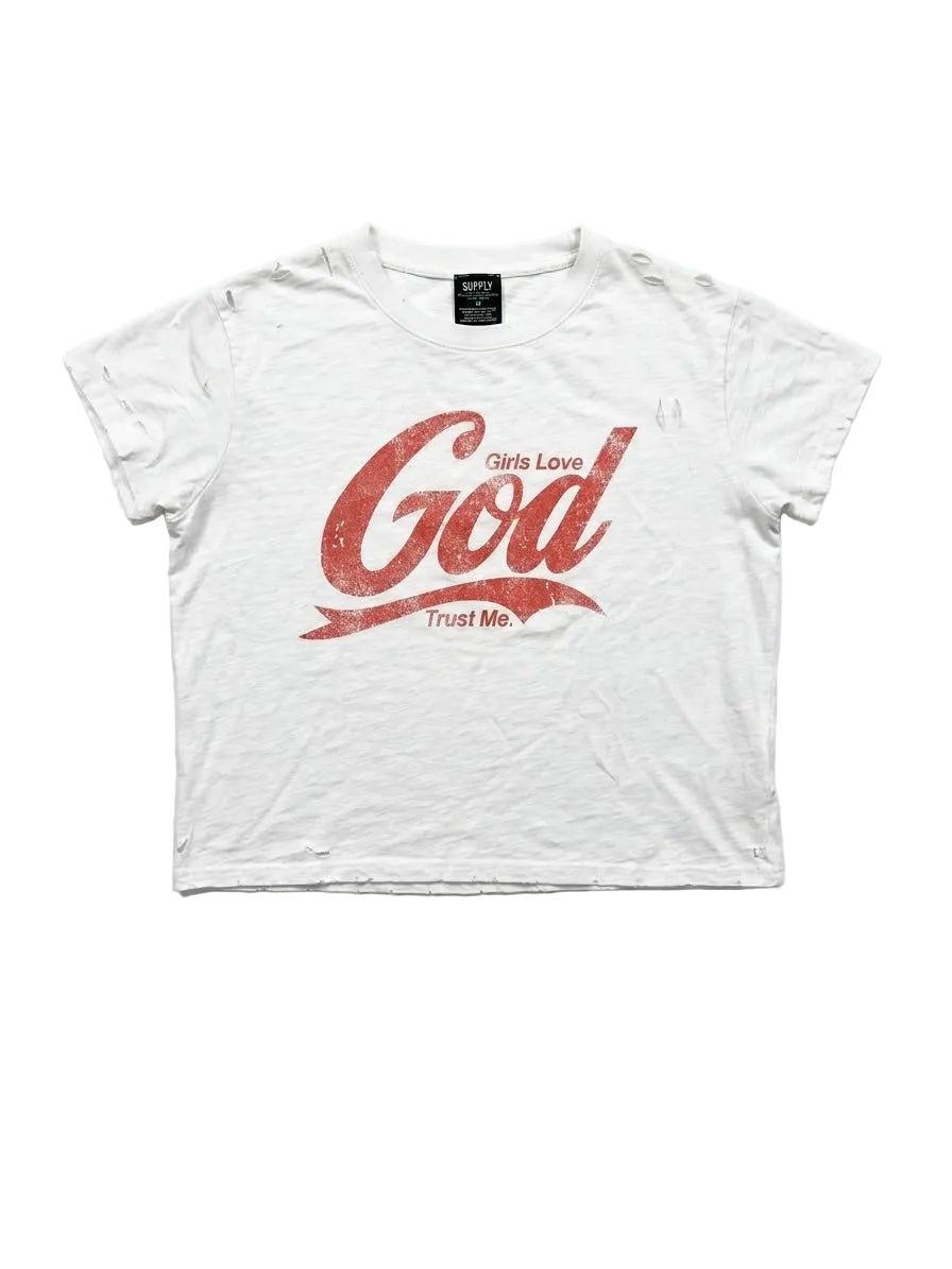 Girls love God baby slub T-Shirt